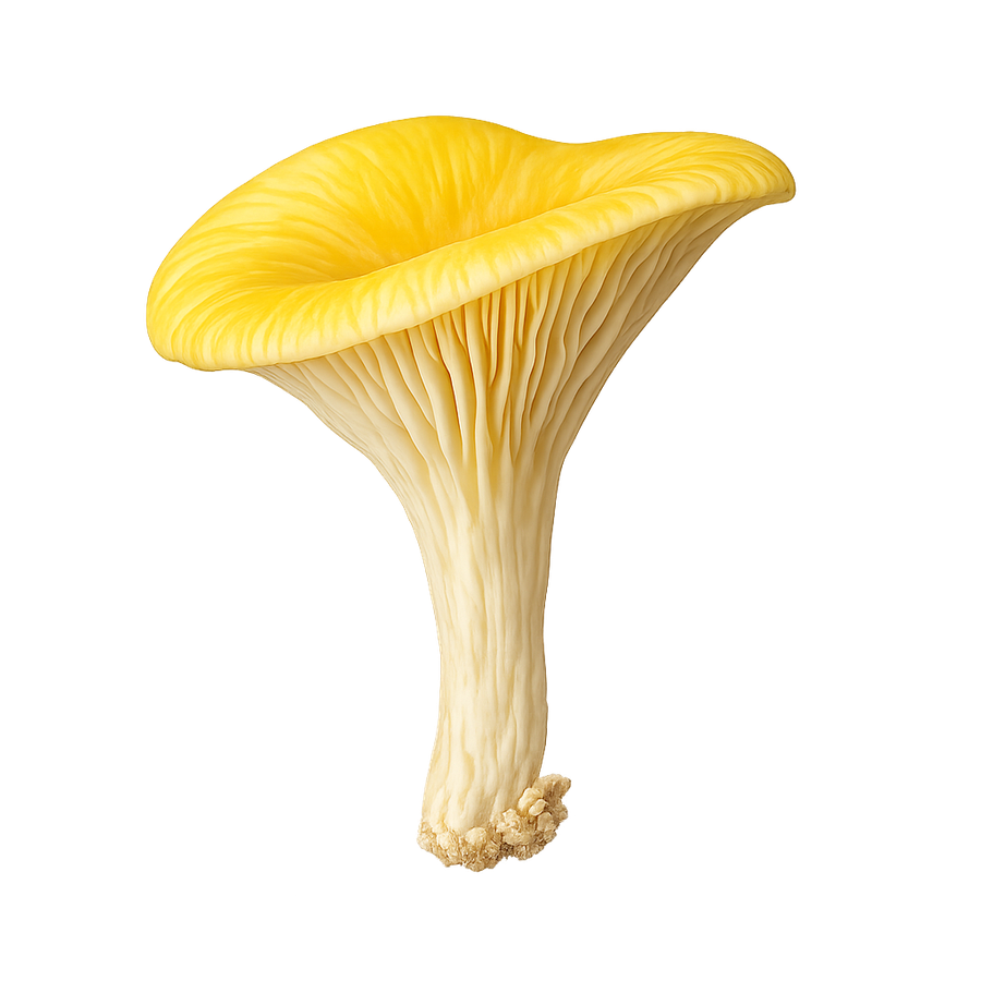 Golden Oyster mushroom cluster